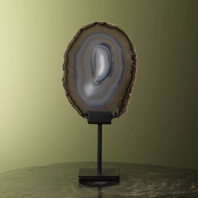 0030 Tranche d’agate sur support